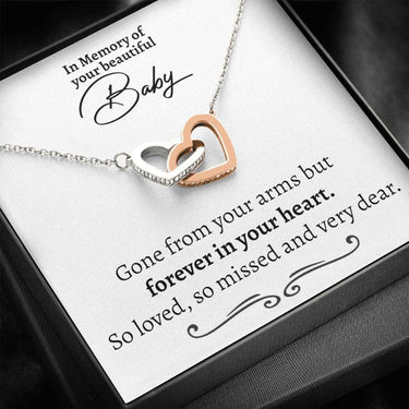 Memory Of Your Baby Interlocking Hearts Necklace - Love You This Much